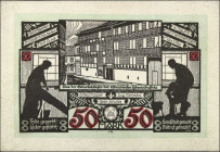 GERMANY. Baustein Der Stadt Osterwieck A Harz. 50 Marks, 1922. P-Unlisted. Very Fine.
Cloth.
Estimate $125.00 - $175.00
