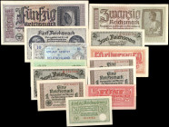 GERMANY. Lot of (14). WWII Occupational. Mixed Banks. Mixed Denominations, ND (1940-45). P-Various. Very Fine to About Uncirculated.
Included in this...