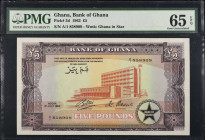 GHANA. Lot of (2). Bank of Ghana. 5 Pounds, 1962. P-3d. Consecutive. PMG Choice Uncirculated 64 & Gem Uncirculated 65 EPQ.
Estimate $200.00 - $400.00