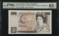 GREAT BRITAIN. Lot of (2). Bank of England. 10 Pounds, ND (1975-80). P-379a. Consecutive. PMG Gem Uncirculated 65 EPQ.
Estimate $250.00 - $500.00