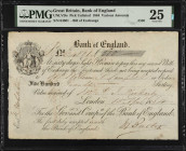 GREAT BRITAIN. Bank of England. 500 Pounds, 1864. P-Unlisted. Bill of Exchange. PMG Very Fine 25.
A neat Bill of Exchange from 1864. Scarce, and the ...