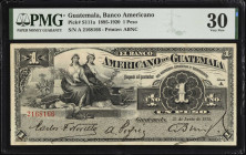 GUATEMALA. El Banco Americano de Guatemala. 1 Peso, ND (1918-1920). P-S111a. PMG Very Fine 30.
Estimate $125.00 - $225.00