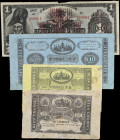 HAITI. Lot of (4). Mixed Banks. 1, 2 & 10 Gourdes, 1827-1919. P-33, 36, 42 & 140a. Fine to About Uncirculated.
A nice grouping of Haitian currency. P...