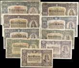 HUNGARY. Lot of (9). Penzugyminiszterium. 100 to 10,000 Korona, 1923. P-Various. Fine to Very Fine.
Included in this lot are P-73a, b; P-74a, b; P-75...