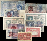 HUNGARY. Lot of (10). Mixed Banks. Mixed Denominations, Mixed Dates. P-Various. Fine to Very Fine.
Included in this lot are P-10; 11a; 14; 15; 18; 19...