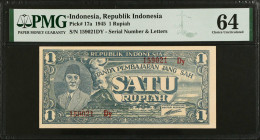 INDONESIA. Lot of (4). Mixed Banks. 1, 5 & 10 Rupiah, 1945-59. P-17a, 55, 56 & 65. PMG Choice Uncirculated 64 to Gem Uncirculated 66 EPQ.
Estimate $2...