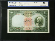 IRAN. Bank Melli Iran. 1000 Rials, 1938. P-38Aa. WBG Choice About Uncirculated 58 TOP.
AH1317. Western serial number. Watermark of Shah Reza. A popul...