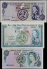ISLE OF MAN. Lot of (3). Isle of Man Government. 1 & 5 Pounds, ND (1961-83). P-25a, 26b & 38a. Very Fine.
Estimate $150.00 - $250.00