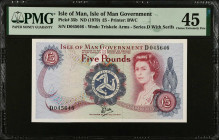 ISLE OF MAN. Isle of Man Government. 5 Pounds, ND (1979). P-35b. PMG Choice Extremely Fine 45.
Estimate $75.00 - $125.00
