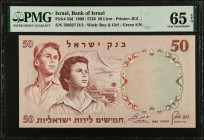 ISRAEL. Bank of Israel. 50 Lirot, 1960. P-33d. PMG Gem Uncirculated 65 EPQ.
Estimate $75.00 - $125.00