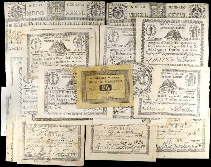 ITALY. Lot of (24). Mixed Banks. Mixed Denominations, Mixed Dates. P-Various. Ve...