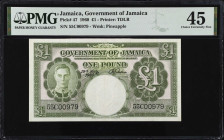 JAMAICA. 1 Pound, 1960. P-47. Government of Jamaica. PMG Choice Extremely Fine 45.
Estimate $200.00 - $400.00