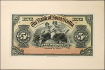 JAMAICA. The Bank of Nova Scotia. 5 Pounds, 1920. CH#550-38-02-08. Front Proof. Uncirculated.
Estimate $200.00 - $400.00