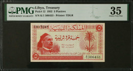 LIBYA. Lot of (2). Kingdom of Libya. 5 & 10 Piastres, 1952. P-12 & 13. PMG Choice Very Fine 35 & 35 EPQ.
Estimate $150.00 - $200.00