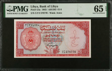 LIBYA. Bank of Libya. 1/4 Libyan Pound, 1963. P-23a. PMG Gem Uncirculated 65 EPQ.
Estimate $200.00 - $400.00