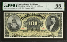 MEXICO. El Banco de Hidalgo. 100 Pesos, 1904-14. P-S309a. PMG About Uncirculated 55.
Printed by ABNC. PMG Pop 2/1 Finer. M373a.
Estimate $1000.00 - ...