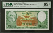 NEPAL. Lot of (3). Nepal Rastra Bank. 50, 100 & 1000 Rupees, ND (1961-1983). P-15, 33c & 36b. PMG Choice Uncirculated 64 EPQ to Gem Uncirculated 66 EP...