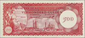 NETHERLANDS ANTILLES. Bank Van de Nederlandse Antillen. 500 Gulden, 1962. P-7a. About Uncirculated.
Estimate $350.00 - $450.00