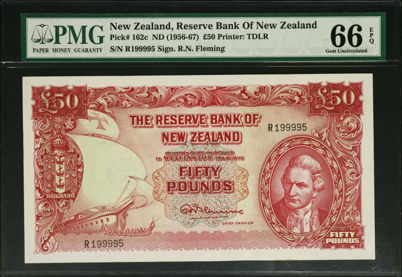 NEW ZEALAND. The Reserve Bank of New Zealand. 50 Pounds, ND (1956-67). P-162c. P...