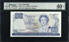 NEW ZEALAND. The Reserve Bank of New Zealand. 10 Dollars, 1989-92. P-172c. PMG Extremely Fine 40 EPQ.
Estimate $50.00 - $100.00