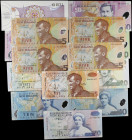 NEW ZEALAND. Lot of (13). Mixed Banks. Mixed Denominations, Mixed Dates. P-Various. Choice Uncirculated.
Included in this lot are P-177a; 179a; 179d;...