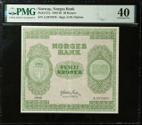 NORWAY. Norges Bank. 50 Kroner, 1945-48. P-27a. PMG Extremely Fine 40.
PMG comments "Tear, Minor Repair".
Estimate $400.00 - $600.00