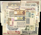 POLAND. Mixed Banks. Mixed Denominations, Mixed Dates. P-Various. Fine to Extremely Fine.
Included in this lot are a defense bond; P-94; 95l 96; 97; ...