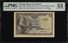 PORTUGAL. Banco de Portugal. 50 Centavos, 1918-20. P-112b. PMG About Uncirculated 53.
Estimate $50.00 - $100.00