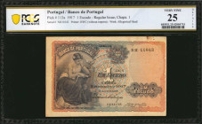 PORTUGAL. Banco de Portugal. 1 Escudo, 1917. P-113a. PCGS Banknote Very Fine 25 Details. Rust.
PCGS Banknote comments "Rust."
Estimate $50.00 - $100...