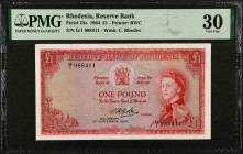 RHODESIA. Reserve Bank. 1 Pound, 1964. P-25a. PMG Very Fine 30.
Estimate $150.00 - $250.00