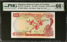 SINGAPORE. Board of Commissioners of Currency. 10 Dollars, ND (1973). P-3d. PMG Gem Uncirculated 66 EPQ.
Estimate $200.00 - $300.00