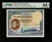 SPAIN. Banco de Espana. 500 Pesetas, 1935. P-89. PMG Choice Uncirculated 64 EPQ.
Estimate $100.00 - $200.00