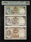 THAILAND. Lot of (2). Bank of Thailand. 16 & 70 Baht, ND (2007-16). P-117s & 128s. Specimens. PMG Gem Uncirculated 65 EPQ & Gem Uncirculated 66 EPQ.
...
