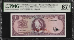 TRINIDAD & TOBAGO. Central Bank of Trinidad and Tobago. 1 Dollar, 1964. P-26ccts. Color Trial Specimen. PMG Superb Gem Uncirculated 67 EPQ.
Estimate ...