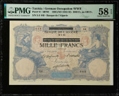 TUNISIA. Banque de l'Algerie. 1000 Francs on 100 Fr., 1892 (ND 1942-43). P-31. PMG Choice About Uncirculated 58 EPQ.
Estimate $200.00 - $400.00