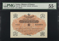 TURKEY. Ministry of Finance. 20 Piastres, ND (1913). P-88. PMG About Uncirculated 55 EPQ.
Estimate $100.00 - $200.00