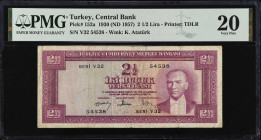 TURKEY. Central Bank. 2 1/2 Lira, 1930 (ND 1957). P-152a. PMG Very Fine 20.
Estimate $50.00 - $100.00
