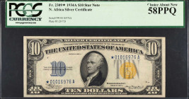 UNITED STATES. WWII North Africa Emergency Note. $10, 1934A. P-2309*. Star Note. PCGS Currency Choice About New 58 PPQ.
An appealing replacement note...
