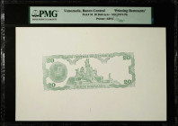 VENEZUELA. Lot of (2). Banco Central de Venezuela. 20 Bolivares, ND (1974-79). P-53 & 53pp2. Back Progressive Proof & Printing Remnants. PMG Gem Uncir...
