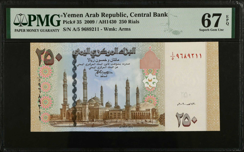 YEMEN, ARAB REPUBLIC. Central Bank of Yemen. 250 Rials, 2009. P-35. PMG Superb G...