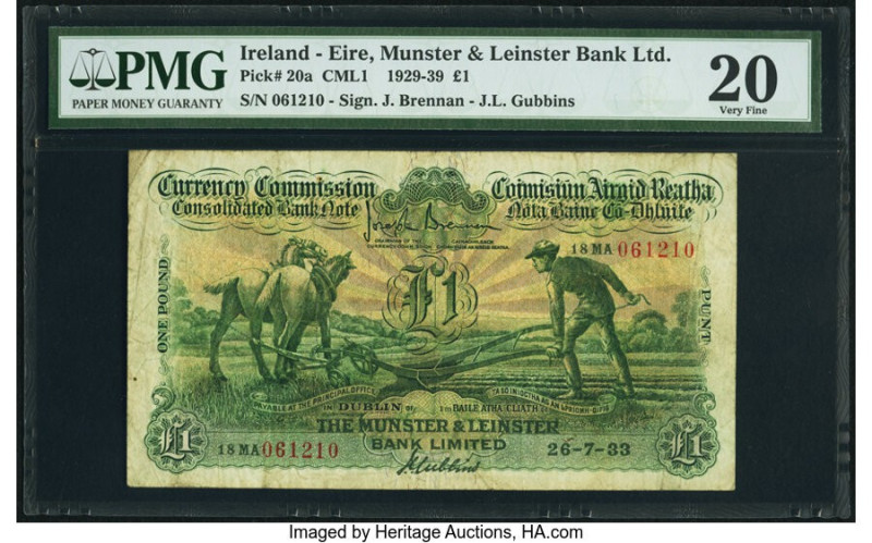 Ireland - Republic (Eire) Currency Commission, Munster & Leinster Bank Limited 1...