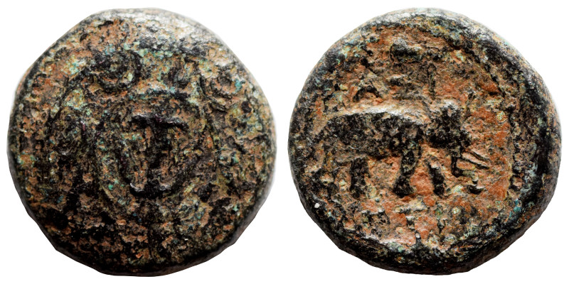 SELEUKID KINGS OF SYRIA. Antiochos I Soter, 281-261 BC. Ae (bronze, 1.33 g, 11 m...