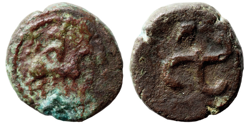 EASTERN GREEK, Khwarezmia. Wazamar, 250-300 AD. Ae (bronze, 4.05 g, 17 mm). King...