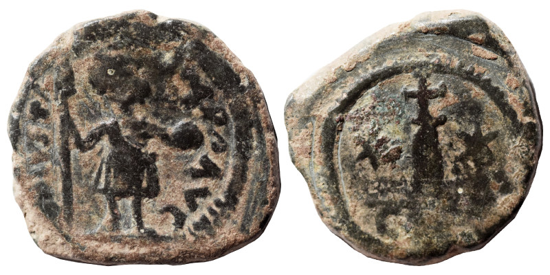 Justin II, 565-578. Dekanummium (bronze, 5.94 g, 22 mm), Constantinople. D N IVS...