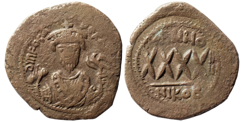 Phocas, 602-610. Follis (bronze, 11.46 g, 33 mm), Nicomedia. δ N FOCAS PER AVς C...