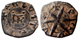 Uncertain Medieval coin. Ae (bronze, 1.86 g, 16 mm). Illegible legend. Rev. Cross, legend around. Nearly very fine.