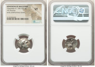 MACEDONIAN KINGDOM. Alexander III the Great (336-323 BC). AR drachm (17mm, 12h). NGC VF. Posthumous issue of Magnesia, under Lysimachus, ca. 301-299 B...
