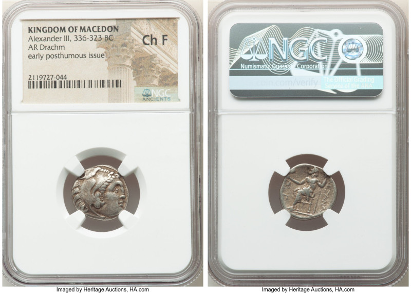 MACEDONIAN KINGDOM. Alexander III the Great (336-323 BC). AR drachm (17mm, 1h). ...