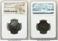 THRACE. Byzantium. Ca. 3rd century BC. AE (27mm, 11h). NGC Choice XF. Alliance with Chalcedon. Veiled head of Demeter right, wearing grain wreath / BY...