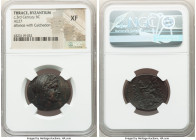 THRACE. Byzantium. Ca. 3rd century BC. AE (27mm, 11h). NGC XF. Alliance with Chalcedon. Veiled head of Demeter right, wearing grain wreath / BYZAN / K...